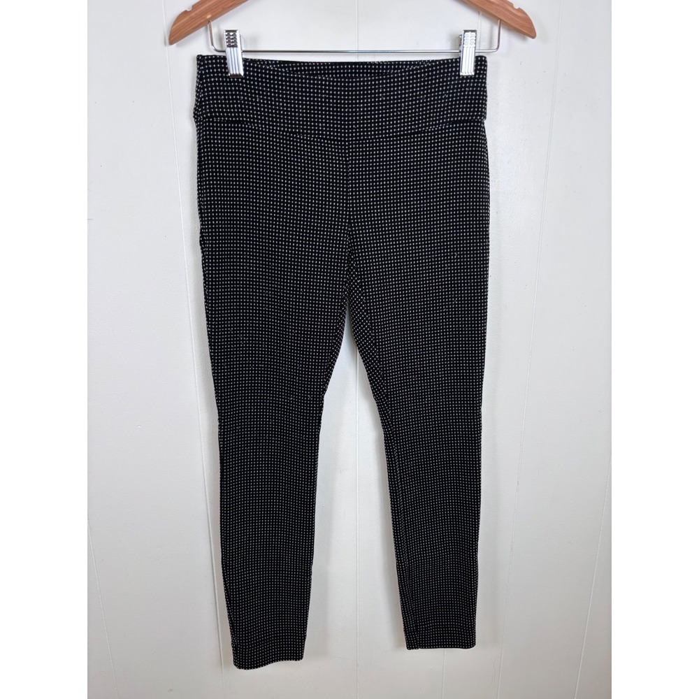 INC‎ International Concepts Pull On Career Pants Black White Dot 2P Stretch